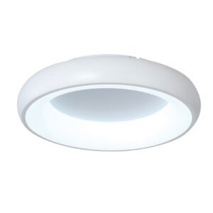 InLight Πλαφονιέρα οροφής LED 54W 3CCT (by tuya) από λευκό ακρυλικό D:40cm (42020-B-White)