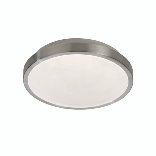 InLight Πλαφονιέρα οροφής LED 12W 3CCT από ασημί ματ ακρυλικό D:30cm (42159-Γ-Ασημί Ματ)