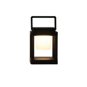 it-Lighting Ontario LED 2W 3000K Outdoor Solar Table Lamp Black D18