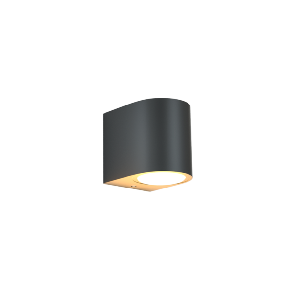 it-Lighting Powell 1xGU10 Outdoor Up or Down Wall Lamp Anthracite D:9cmx8cm (80200244)