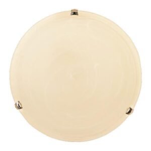 ΠΛΑΦΟΝΙΕΡΑ ΤΟΙΧΟΥ ΓΥΑΛΙ 2xE27 Max 15W Φ400mm ΜΕΛΙ-ΜΠΡΟΝΖΕ ARTE ILLUMINA ERIS
