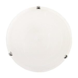 ΠΛΑΦΟΝΙΕΡΑ ΤΟΙΧΟΥ ΓΥΑΛΙ 2xE27 Max 15W Φ400mm ΛΕΥΚΟ-ΑΣΗΜΙ ARTE ILLUMINA ERIS