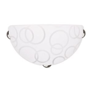 ΑΠΛΙΚΑ ΤΟΙΧΟΥ ΓΥΑΛΙ 1XΕ27 Max 15W 300x160x90mm ΛΕΥΚΟ-ΑΣΗΜΙ ARTE ILLUMINA LEIA