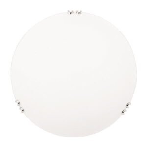 ΠΛΑΦΟΝΙΕΡΑ ΤΟΙΧΟΥ ΓΥΑΛΙ 2xE27 Max 15W Φ400x90mm ΛΕΥΚΟ-ΑΣΗΜΙ ARTE ILLUMINA PAROS