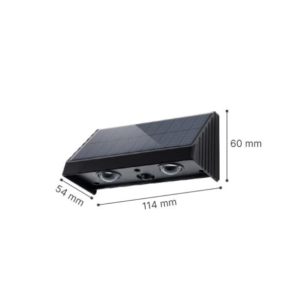 5W 3000K Solar Outdoor Light in Black Color (80204711S)