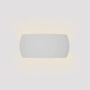 Inlight Επιτοίχιο φωτιστικό λευκό από γύψο 1XE14 D:31cm (43050-White)