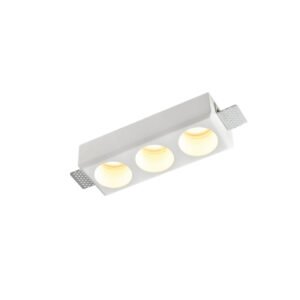 Inlight Χωνευτό τετράγωνο σποτ από γύψο 3XGU10 D:22cm (Χ0013-WH)