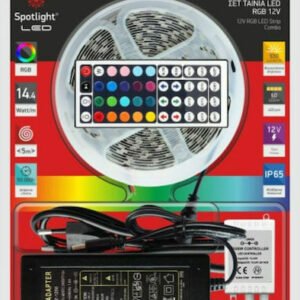 ΣΕΤ ΤΑΙΝΙA LED RGB 12V ΣΤΕΓΑΝΗ 14.4W/m
