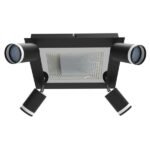 ΠΛΑΦΟΝΙΕΡΑ 9W 3000K+GU10 ΜΑΥΡΟ