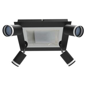 ΠΛΑΦΟΝΙΕΡΑ 9W 3000K+GU10 ΜΑΥΡΟ