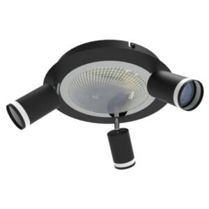 ΠΛΑΦΟΝΙΕΡΑ 7W 3000K+GU10 ΜΑΥΡΟ