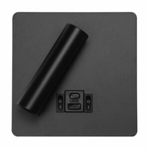 ΑΠΛΙΚΑ ΚΡΕΒΑΤΙΟΥ LED ΡΥΘΜΙΖΟΜΕΝΗ ΜΑΥΡΗ 3W ΤΕΤΡΑΓΩΝΗ