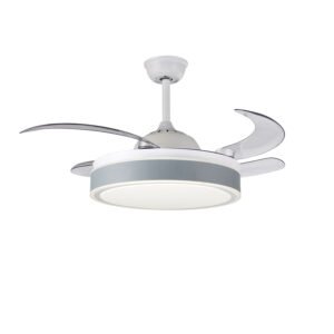 5028 - Ανεμιστήρας Οροφής με Φως και Τηλεχειριστήριο σε Γκρί Χρώμα