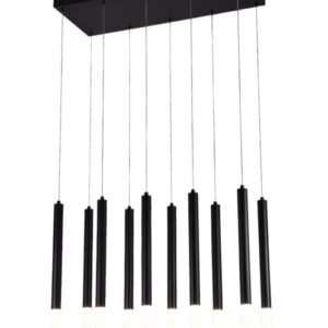 Inlight Κρεμαστό φωτιστικό LED 10*5W 3000K από μαύρο μέταλλο D:75X200cm (4066-10-Black)