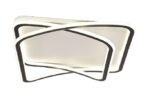 Inlight Πλαφονιέρα οροφής LED 38W 8800LM 3CCT από μαύρo μέταλλο και λευκό ακρυ΄λικό D:50x50cm (42038-Black/white)