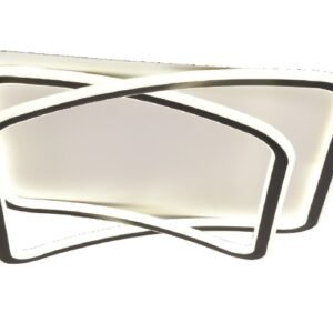 Inlight Πλαφονιέρα οροφής LED 38W 8800LM 3CCT από μαύρo μέταλλο και λευκό ακρυ΄λικό D:50x50cm (42038-Black/white)
