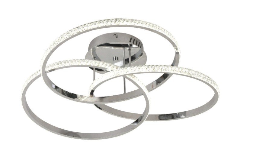 Inlight Πλαφονιέρα οροφής LED 52W 3CCT από χρώμιο αλουμίνιο και ακρυλικό D:60cm (6091-Chrome) Inlight Πλαφονιέρα οροφής LED 52W 3CCT από χρώμιο αλουμίνιο και ακρυλικό D:60cm (6091-Chrome)