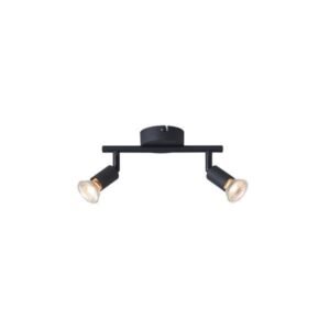 ΣΠΟΤ ΚΙΝΗΤΟ ΜΕΤΑΛΛΟ 2ΦΩΤΟ 2XGU10 Max 7W 220X80X125mm ΜΑΥΡΟ ARTE ILLUMINA VORRAS