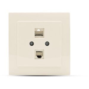 Μπέζ πρίζα δικτύου RJ45-CAT5-RJ11
