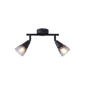 ΣΠΟΤ ΜΕΤΑΛΛΟ ΓΥΑΛΙ 2ΦΩΤΟ 2XE14 Max 8W 220X80X165mm ΦΙΜΕ ARTE ILLUMINA CLASSY