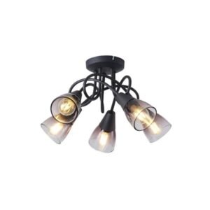 ΣΠΟΤ ΜΕΤΑΛΛΟ ΓΥΑΛΙ 5ΦΩΤΟ 5XE14 Max 8W 380X185mm ΦΙΜΕ ARTE ILLUMINA CLASSY