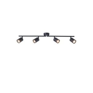 ΣΠΟΤ ΜΕΤΑΛΛΟ 4ΦΩΤΟ 4XGU10 Max 7W 790X165mm ΜΑΥΡΟ ARTE ILLUMINA OLYMP