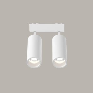 Orient - Διπλό Σποτ Φωτιστικό Μαγνητικής Ράγας 48V σε Λευκό Χρώμα